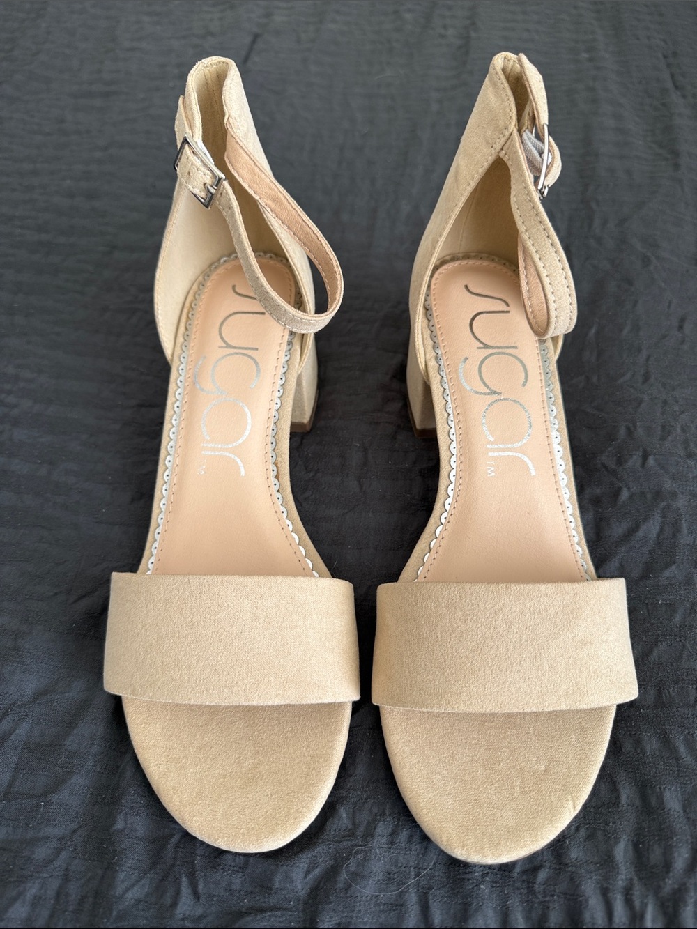 Sugar Tan Ankle-Strap Block Heel Sandals